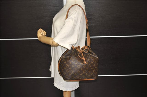 Authentic Louis Vuitton Monogram Petit Noe Shoulder Bag M42226 LV 9322D