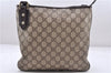 Authentic GUCCI Shoulder Cross Body Bag Purse GG PVC Leather 257246 Brown 9322E