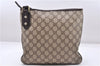 Authentic GUCCI Shoulder Cross Body Bag Purse GG PVC Leather 257246 Brown 9322E