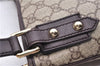Authentic GUCCI Shoulder Cross Body Bag Purse GG PVC Leather 257246 Brown 9322E