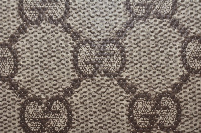 Authentic GUCCI Shoulder Cross Body Bag Purse GG PVC Leather 257246 Brown 9322E