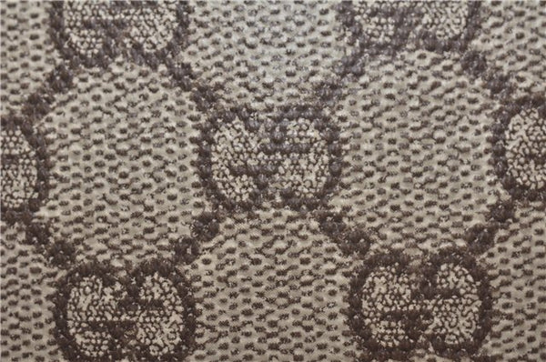 Authentic GUCCI Shoulder Cross Body Bag Purse GG PVC Leather 257246 Brown 9322E