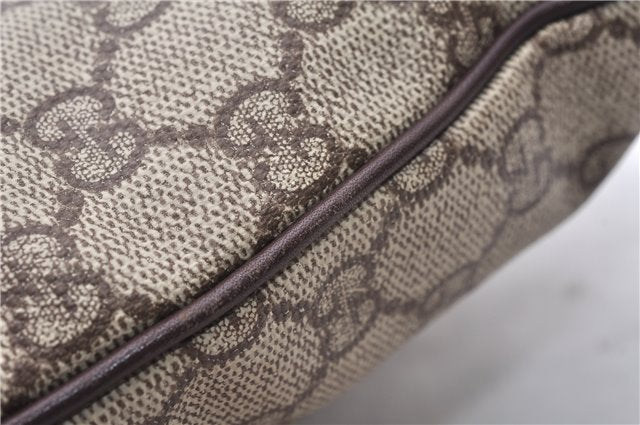 Authentic GUCCI Shoulder Cross Body Bag Purse GG PVC Leather 257246 Brown 9322E