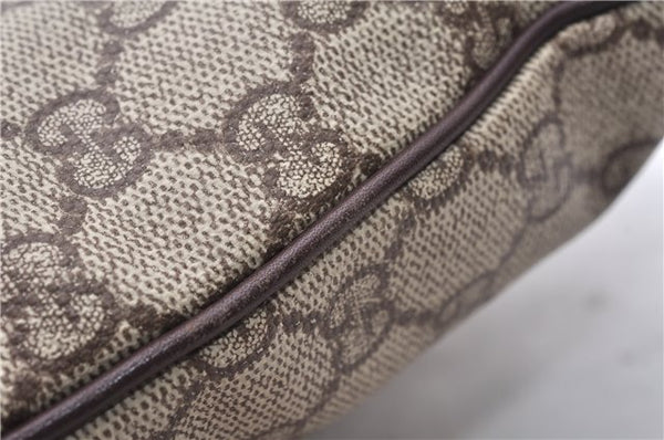 Authentic GUCCI Shoulder Cross Body Bag Purse GG PVC Leather 257246 Brown 9322E