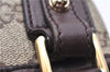 Authentic GUCCI Shoulder Cross Body Bag Purse GG PVC Leather 257246 Brown 9322E
