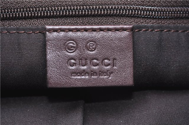 Authentic GUCCI Shoulder Cross Body Bag Purse GG PVC Leather 257246 Brown 9322E