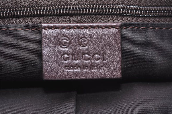 Authentic GUCCI Shoulder Cross Body Bag Purse GG PVC Leather 257246 Brown 9322E