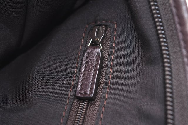 Authentic GUCCI Shoulder Cross Body Bag Purse GG PVC Leather 257246 Brown 9322E