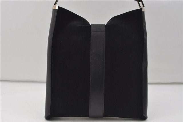 Authentic GUCCI Shoulder Cross Body Bag Purse Suede Leather Black 9323D