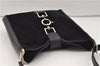 Authentic GUCCI Shoulder Cross Body Bag Purse Suede Leather Black 9323D