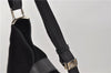 Authentic GUCCI Shoulder Cross Body Bag Purse Suede Leather Black 9323D