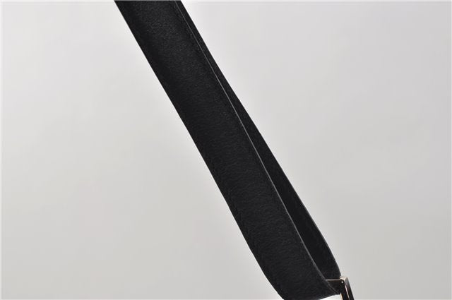 Authentic GUCCI Shoulder Cross Body Bag Purse Suede Leather Black 9323D