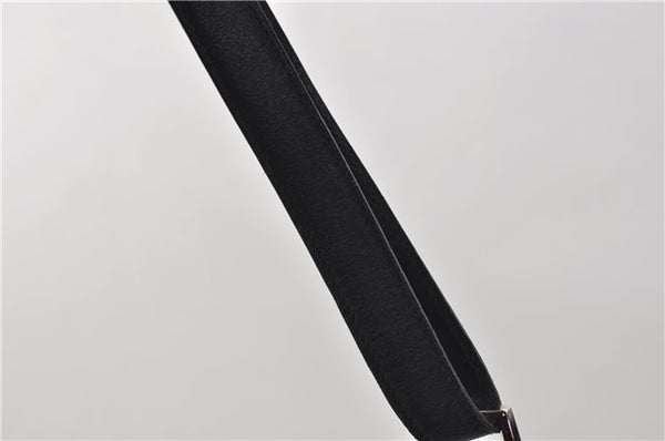 Authentic GUCCI Shoulder Cross Body Bag Purse Suede Leather Black 9323D