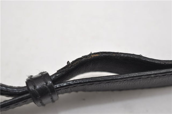 Authentic GUCCI Shoulder Cross Body Bag Purse Suede Leather Black 9323D