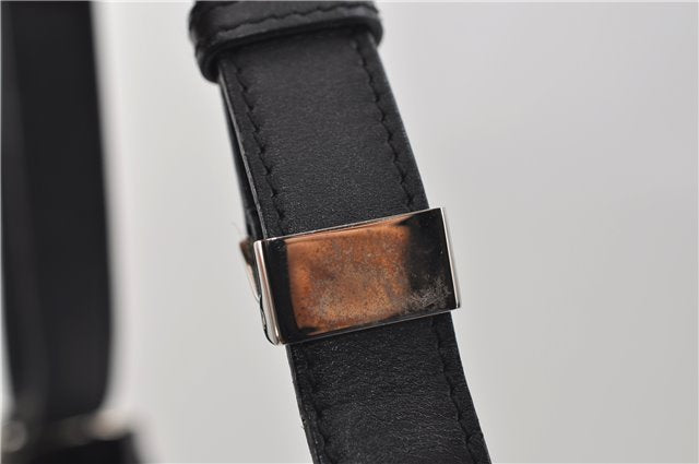 Authentic GUCCI Shoulder Cross Body Bag Purse Suede Leather Black 9323D