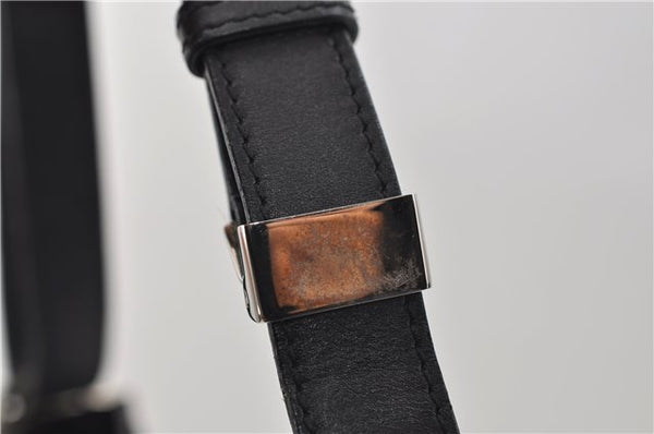 Authentic GUCCI Shoulder Cross Body Bag Purse Suede Leather Black 9323D