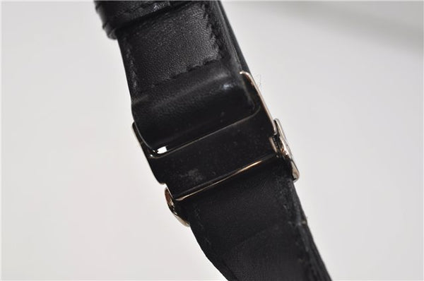 Authentic GUCCI Shoulder Cross Body Bag Purse Suede Leather Black 9323D