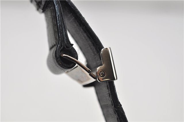 Authentic GUCCI Shoulder Cross Body Bag Purse Suede Leather Black 9323D