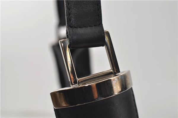 Authentic GUCCI Shoulder Cross Body Bag Purse Suede Leather Black 9323D