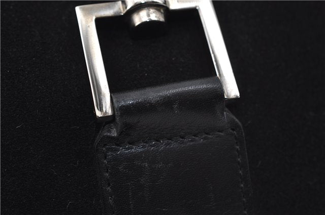 Authentic GUCCI Shoulder Cross Body Bag Purse Suede Leather Black 9323D