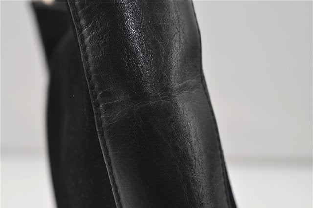 Authentic GUCCI Shoulder Cross Body Bag Purse Suede Leather Black 9323D