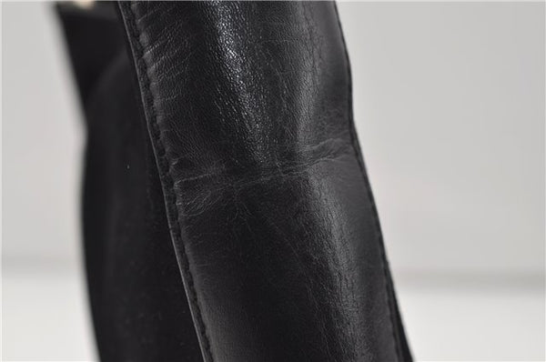 Authentic GUCCI Shoulder Cross Body Bag Purse Suede Leather Black 9323D