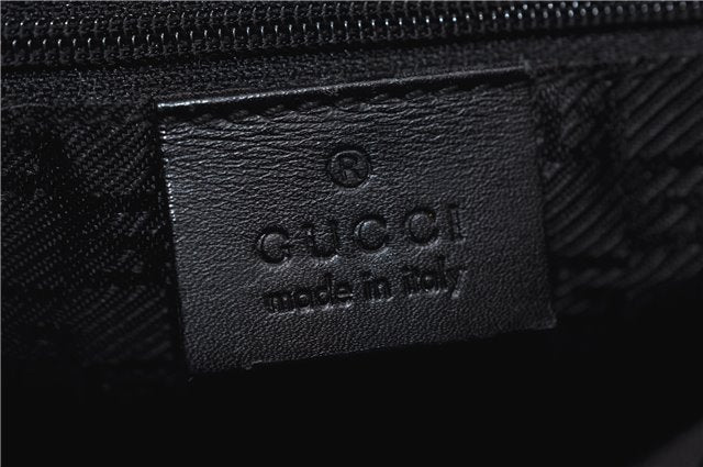 Authentic GUCCI Shoulder Cross Body Bag Purse Suede Leather Black 9323D