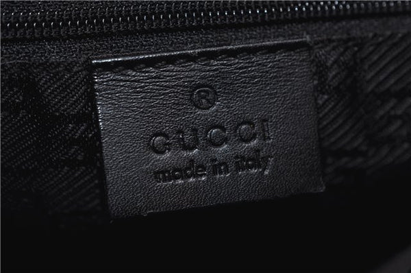 Authentic GUCCI Shoulder Cross Body Bag Purse Suede Leather Black 9323D