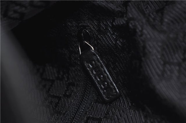 Authentic GUCCI Shoulder Cross Body Bag Purse Suede Leather Black 9323D