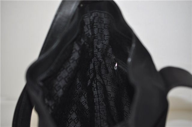 Authentic GUCCI Shoulder Cross Body Bag Purse Suede Leather Black 9323D