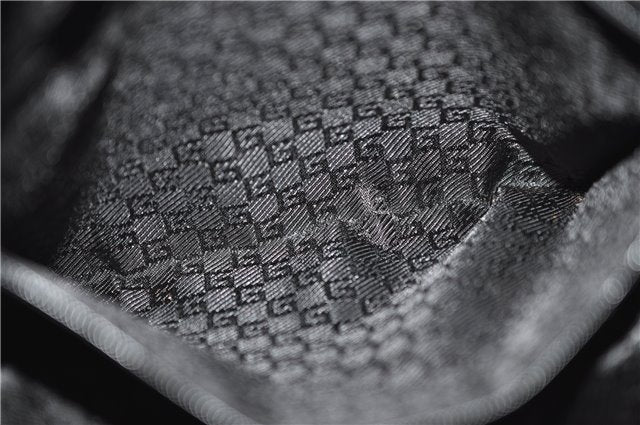 Authentic GUCCI Shoulder Cross Body Bag Purse Suede Leather Black 9323D