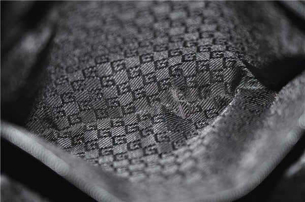 Authentic GUCCI Shoulder Cross Body Bag Purse Suede Leather Black 9323D