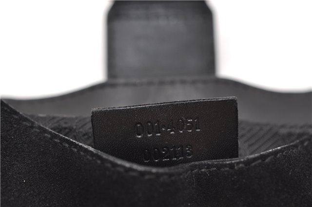 Authentic GUCCI Shoulder Cross Body Bag Purse Suede Leather Black 9323D