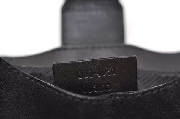 Authentic GUCCI Shoulder Cross Body Bag Purse Suede Leather Black 9323D
