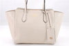 Authentic GUCCI Swing Medium Shoulder Tote Bag Leather 354408 Ivory 9323E