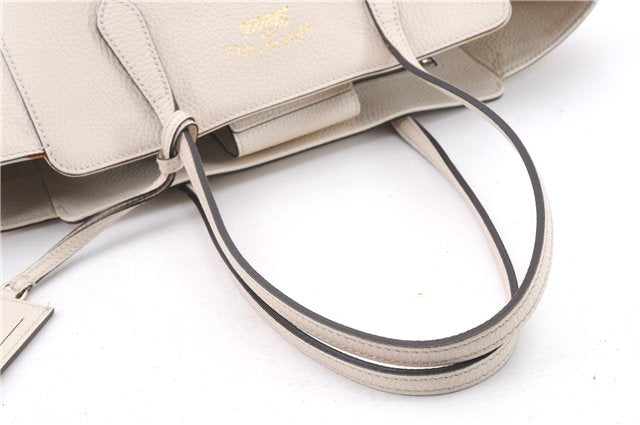 Authentic GUCCI Swing Medium Shoulder Tote Bag Leather 354408 Ivory 9323E