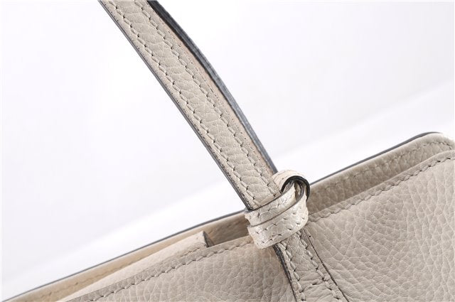 Authentic GUCCI Swing Medium Shoulder Tote Bag Leather 354408 Ivory 9323E