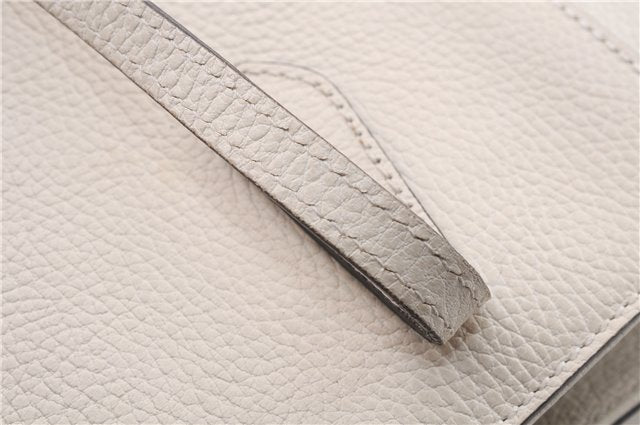 Authentic GUCCI Swing Medium Shoulder Tote Bag Leather 354408 Ivory 9323E