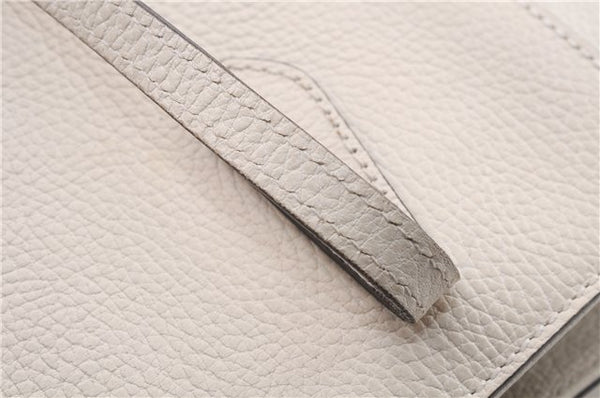 Authentic GUCCI Swing Medium Shoulder Tote Bag Leather 354408 Ivory 9323E