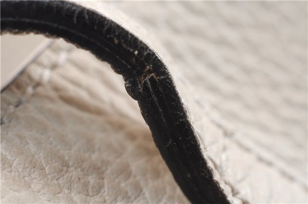 Authentic GUCCI Swing Medium Shoulder Tote Bag Leather 354408 Ivory 9323E