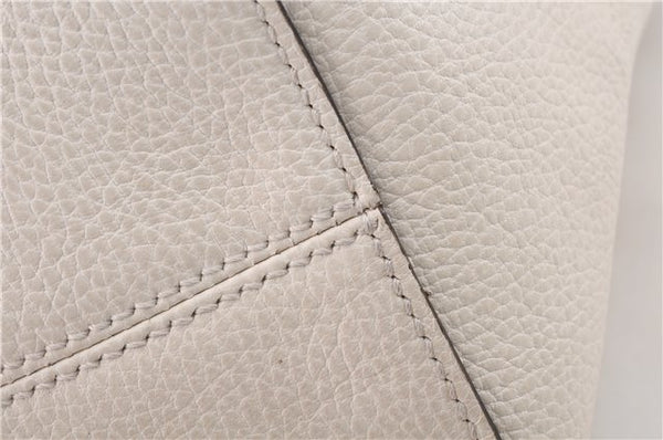 Authentic GUCCI Swing Medium Shoulder Tote Bag Leather 354408 Ivory 9323E