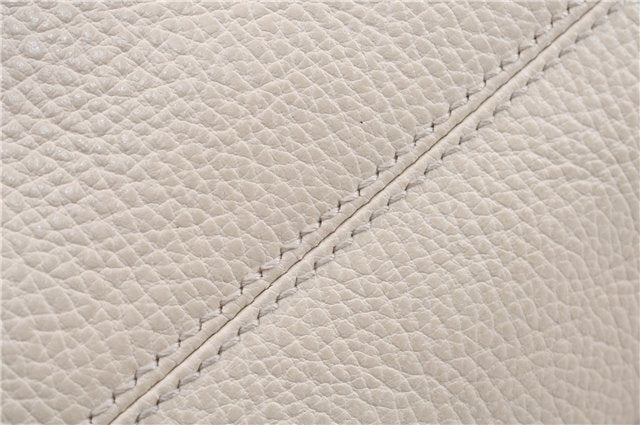 Authentic GUCCI Swing Medium Shoulder Tote Bag Leather 354408 Ivory 9323E