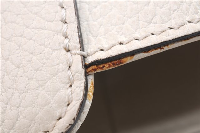 Authentic GUCCI Swing Medium Shoulder Tote Bag Leather 354408 Ivory 9323E