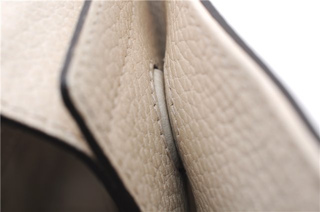 Authentic GUCCI Swing Medium Shoulder Tote Bag Leather 354408 Ivory 9323E