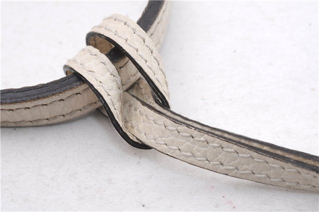 Authentic GUCCI Swing Medium Shoulder Tote Bag Leather 354408 Ivory 9323E