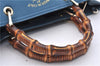 Authentic GUCCI Bamboo Shopper Large 2Way Hand Shoulder Bag Leather Blue 9324E