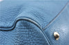 Authentic GUCCI Bamboo Shopper Large 2Way Hand Shoulder Bag Leather Blue 9324E