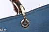 Authentic GUCCI Bamboo Shopper Large 2Way Hand Shoulder Bag Leather Blue 9324E