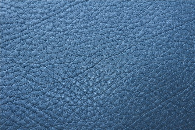 Authentic GUCCI Bamboo Shopper Large 2Way Hand Shoulder Bag Leather Blue 9324E