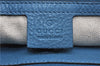 Authentic GUCCI Bamboo Shopper Large 2Way Hand Shoulder Bag Leather Blue 9324E